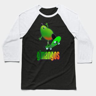 GreenSkinMango g’mango SkateboardLogo Baseball T-Shirt